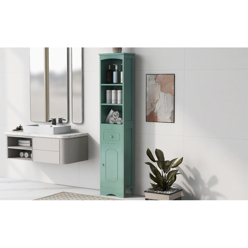 Tall Bathroom Cabinet, Green