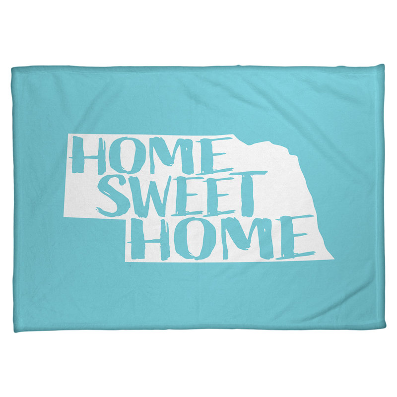 Jeté en polaires pour nebraska home, l 62,5 po x L 82,5 po, Bleu sarcelle