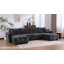 Causeuse en chenille de 81,5 po, canapé modulaire 2 places à assise profonde, accoudoirs et repose-pieds amovibles, pieds en bois massif, canapé de style Mid-Century moderne pour le salon, la chambre à coucher et l’appartement-652584868