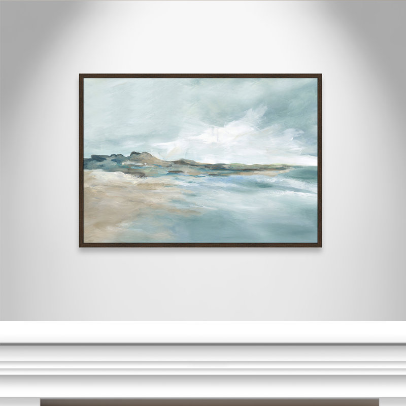Imprimé Sandpoint par Carol Robinson, Noyer, Reproduction encadrée sans passe-partout, H 29,5 po x l 41,5 po x P 0,75 po