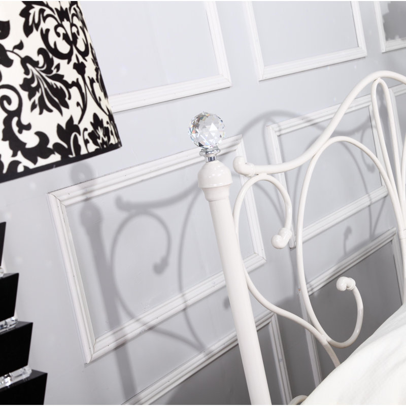 Larissa Metal Bed, White, Single (3')