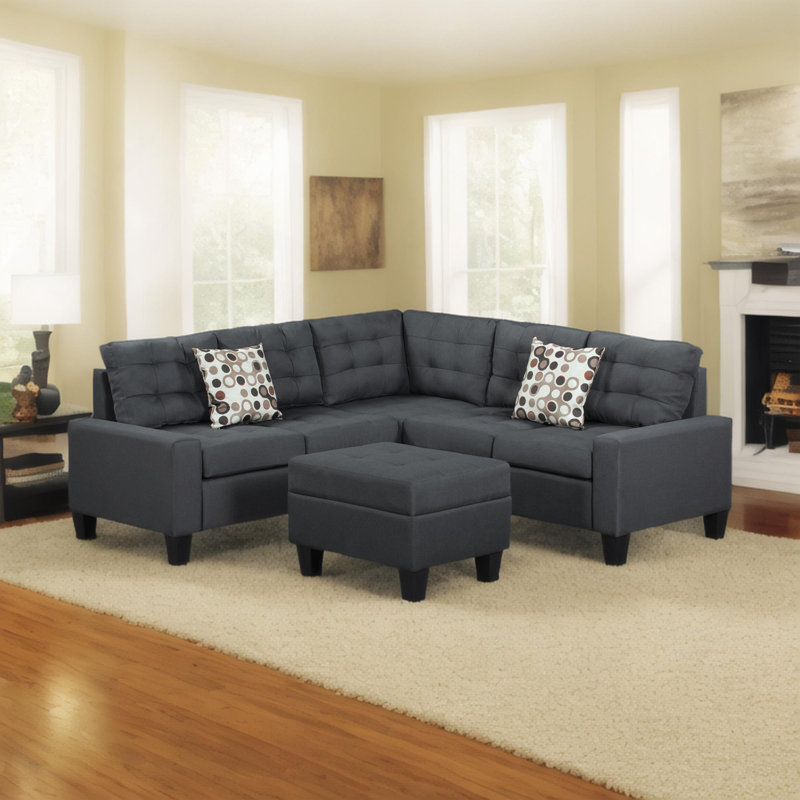 Canapé modulaire 6 pièces, gris, Gris
