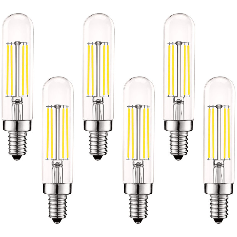 5 ampoules à DEL à intensité variable de 5 watts (équivalent à 60 watts) T6 T6.5, culot candélabre E12 blanc doux