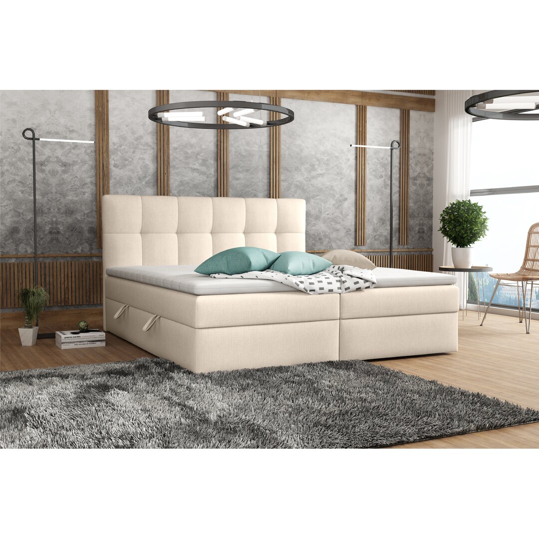 Boxspringbett Krohn mit Topper und Stauraum