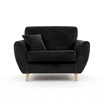Rafe Scandi Style Velvet Loveseat