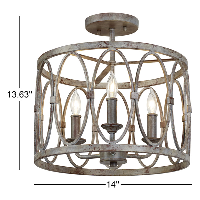 Patrice 3 - Light Semi Flush Mount