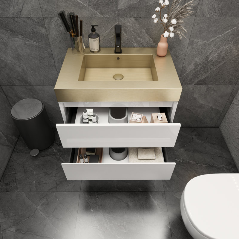 Base de meuble-lavabo mural simple 29 po blanc