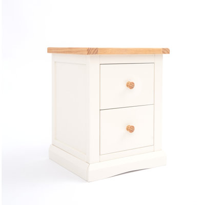 45cm W Solid + Manufactured Wood Bedside Table