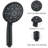 7 Spray Settings Handheld Shower, Matte Black, Build Shower In Black With Patterns And Leak Construction
