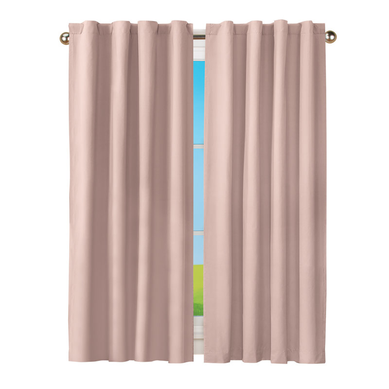 Rideau en polyester Jarischandra, L 40 po x L 63 po, Rougir
