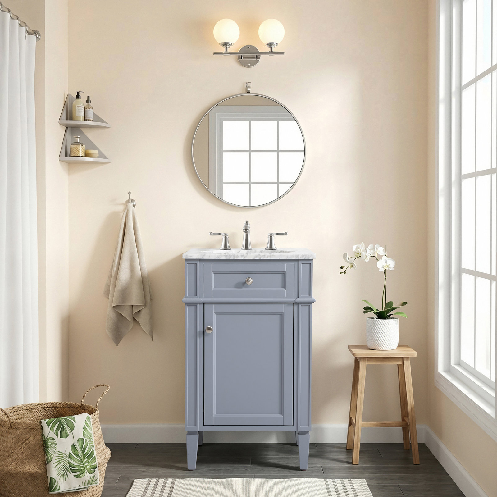 Rivers 21'' Single Bathroom Vanity, Gray