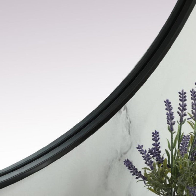 Miroir mural Elington, H 48 po x l 30 po, Noir