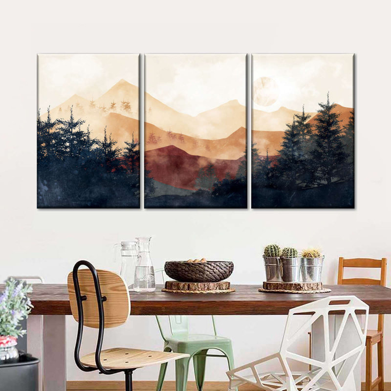 «Sierras Abstract Landscape», reproduction d'art sur toile, H 26 po x l 12 po x P 1 po
