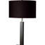 30" Tall Dark Espresso Metal & Polyresin Table Lamp with Fabric Shade