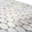11.2 x 11.6 Bianco Carrara Straight Edge Marble Mosaic Tile