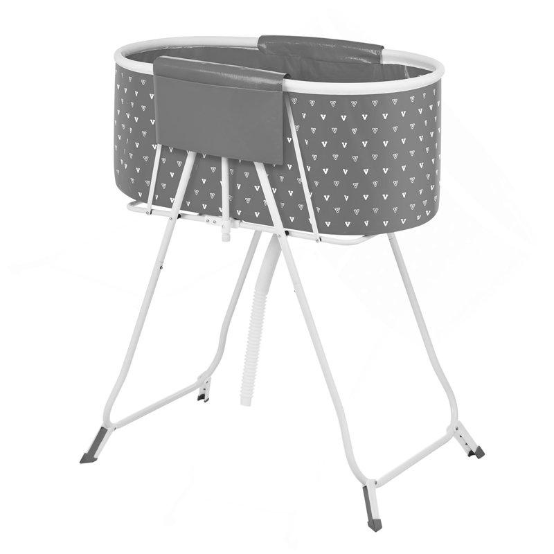 Baignoire pliable pour chien avec douche surélevée grise pour petits et moyens chiens et chats