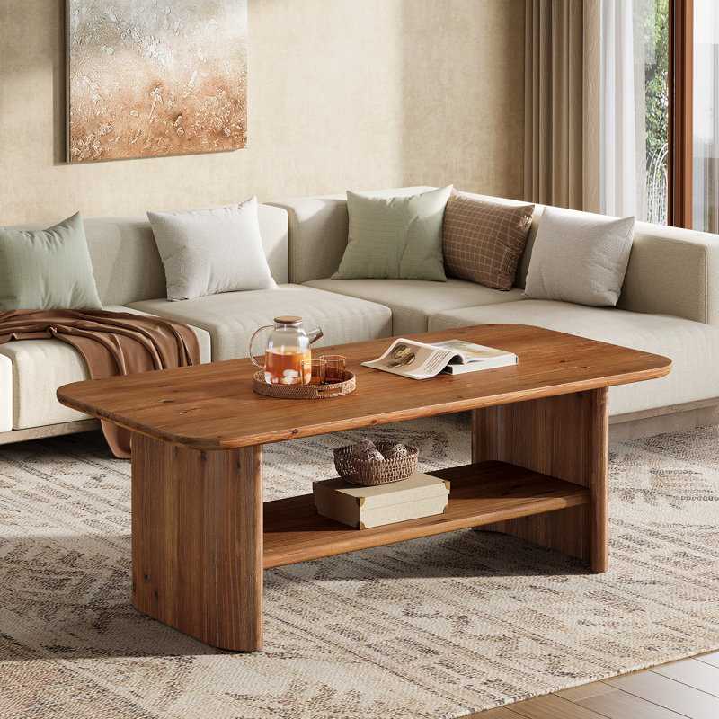 Table basse en bois massif 47,24 "