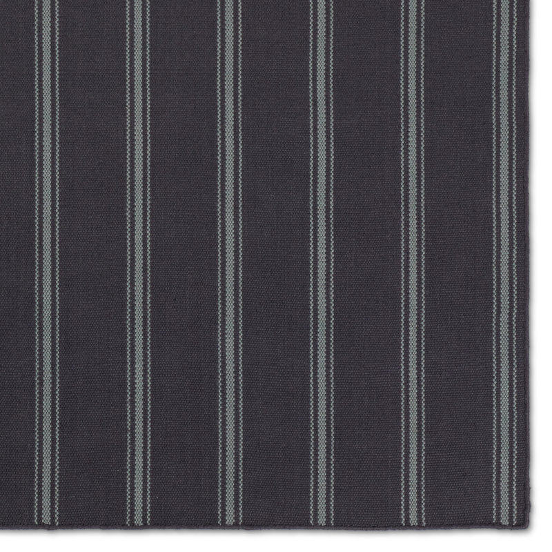 Striped Area Rug in Navy/Light Blue, Rectangle 2' x 3'