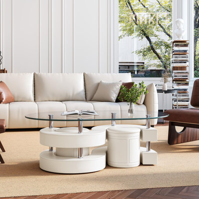 Addaly Glass Top Single Coffee Table