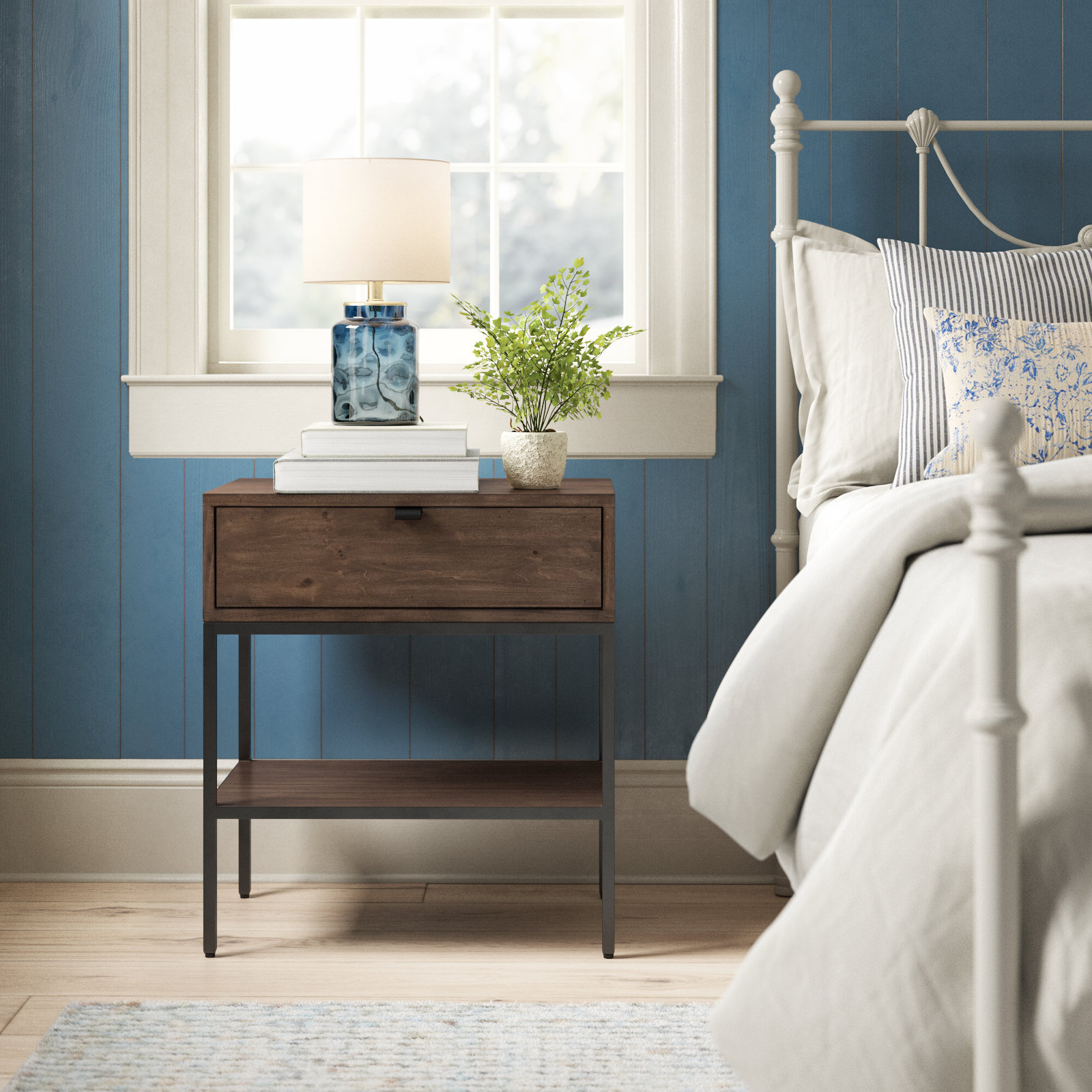 Loki 1 - Drawer Nightstand, Auburn Poplar