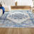 Clarice Inigo Cottage Medallion Blue/Gray Rug-1407830666