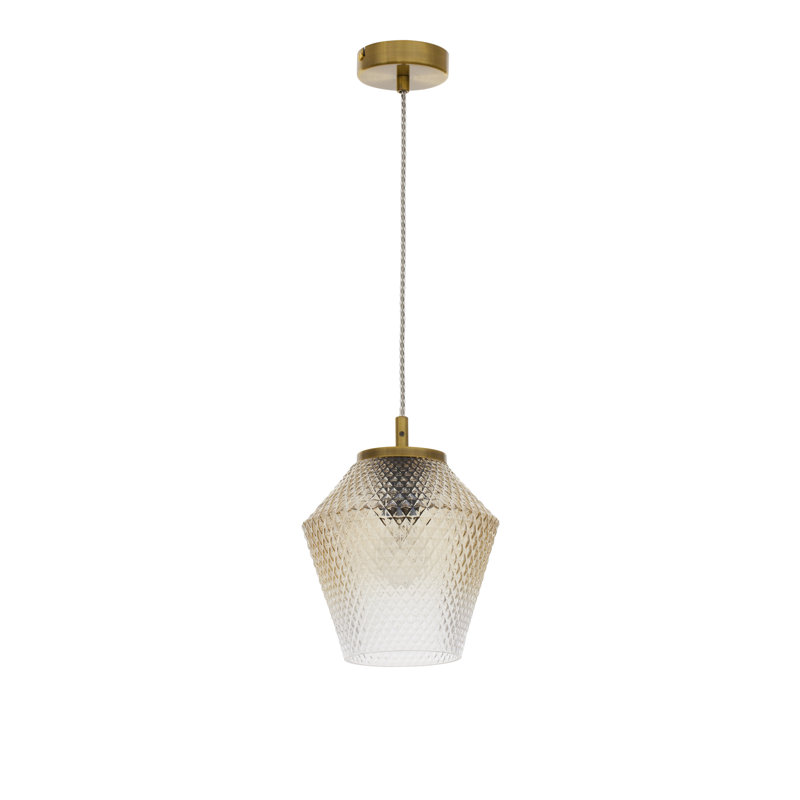 1 - Light Brass Gold Unique/Statement Pendant
