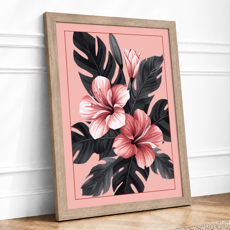 Delicate Blooms Botanical - Framed Print, Oak, A4 - 29.7 x 21.0 cm