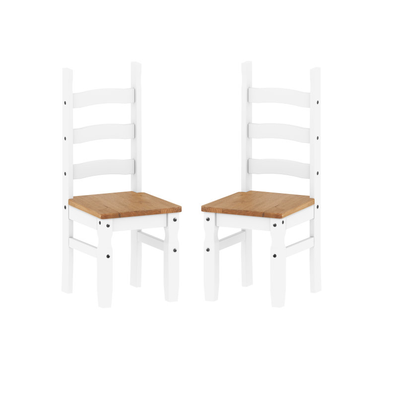 Corona 45cm H Solid Wood Side Chair, White
