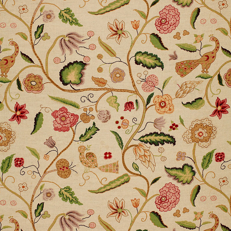 Apsley Vine Fabric, Rose