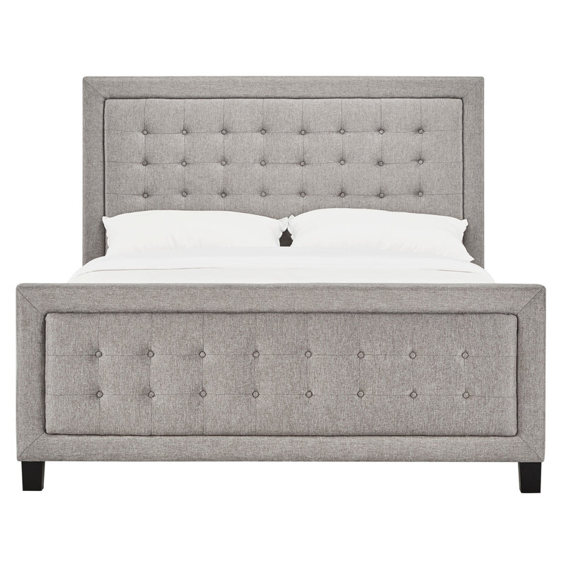 Kaster Upholstered Standard Bed, Full, Pewter Grey Linen