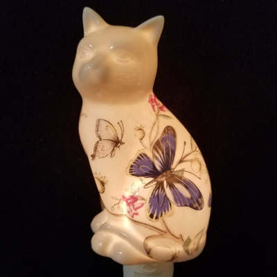 Butterfly on Cat Night Light