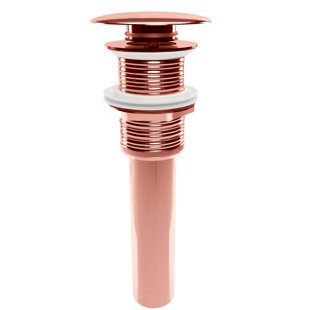 Drain escamotable de salle de bain avec trop-plein anti-colmatage