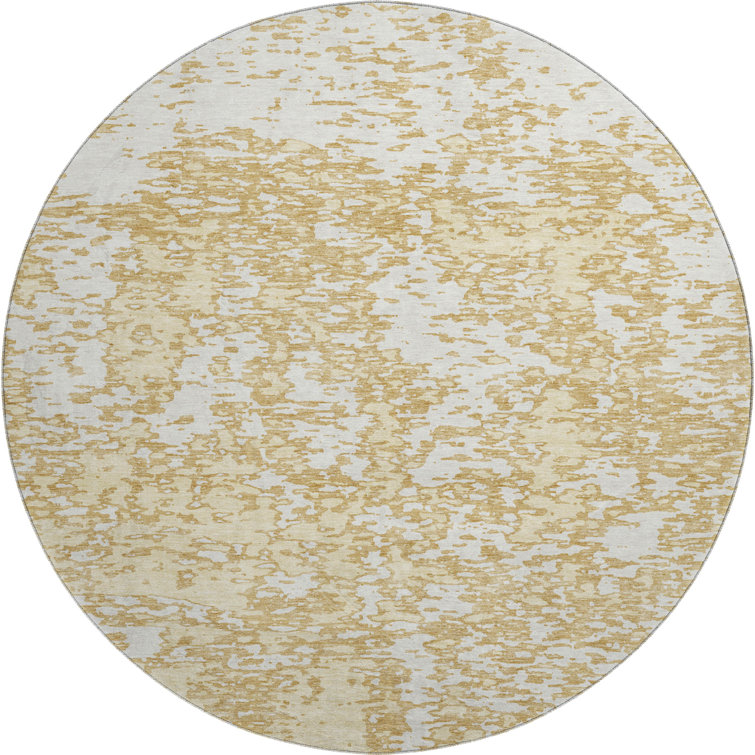 Premium Machine Washable Prisco Gold Rug