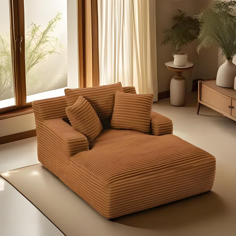 Chaise longue simple et moderne, Chocolat