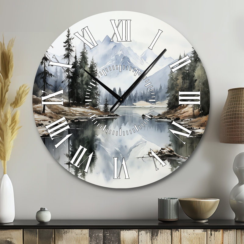 Horloge murale verte et verte, Grand