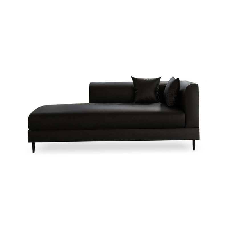 Méridienne moderne de luxe noir, Face à la droite