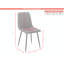 Volta 48cm H Polyester Blend Upholstered Metal Full Back Side Chair in Grey-825902353