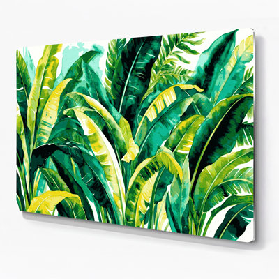 Hawaiian Banana Plants Green Metal Wall Art