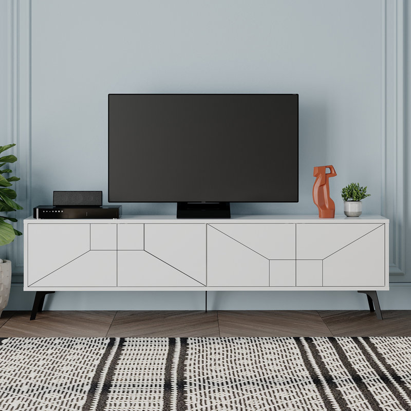 Dune 180cm TV Stand - Modern Design with Ample Storage for TVs up to 65", White