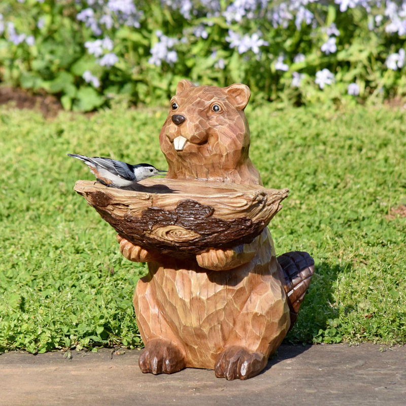 Bain d'oiseaux en résine Antunez Beaver