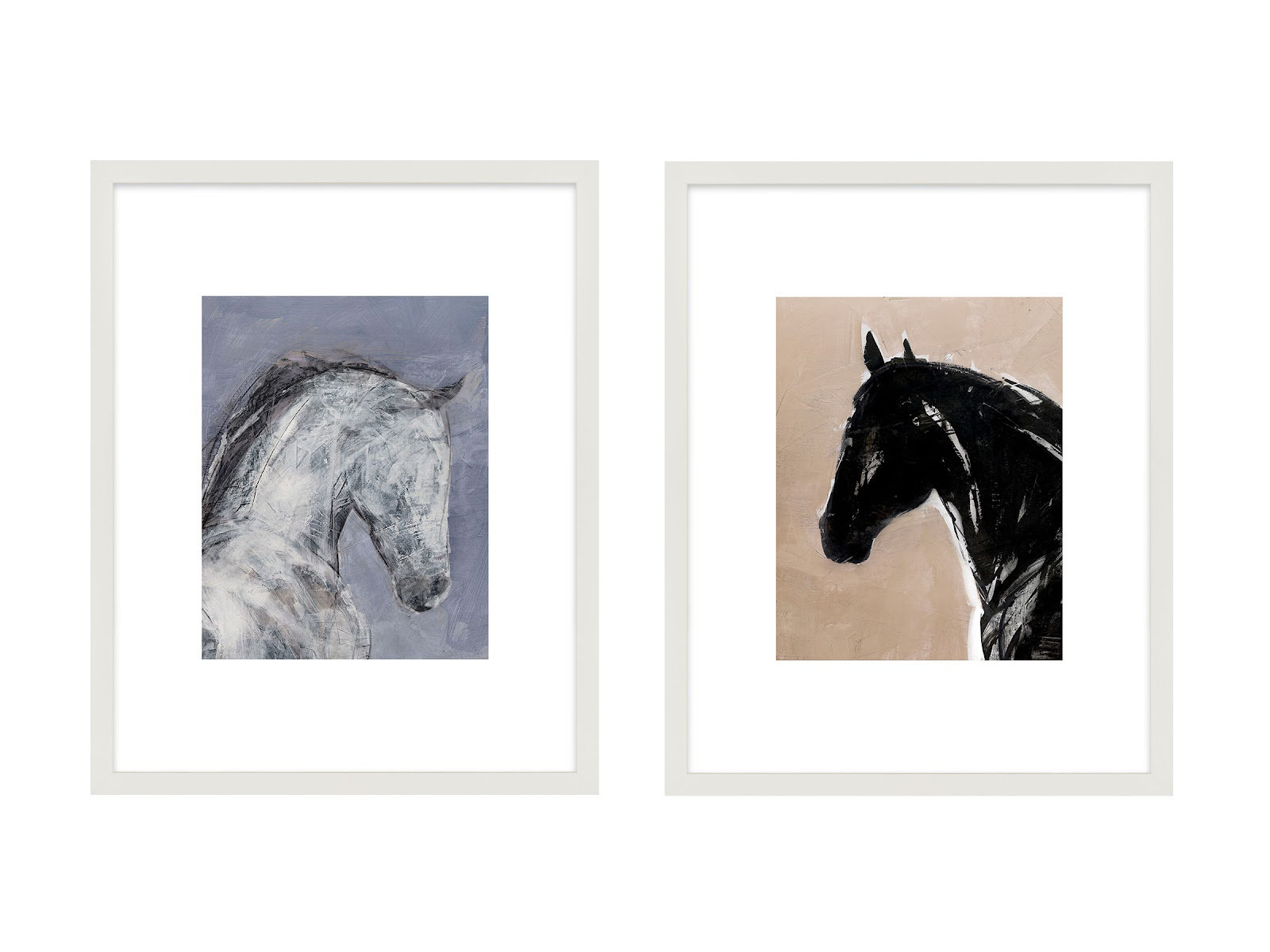 Spirit and Essence 2-Piece Print Set, 20" H x 32" W, White Framed Paper