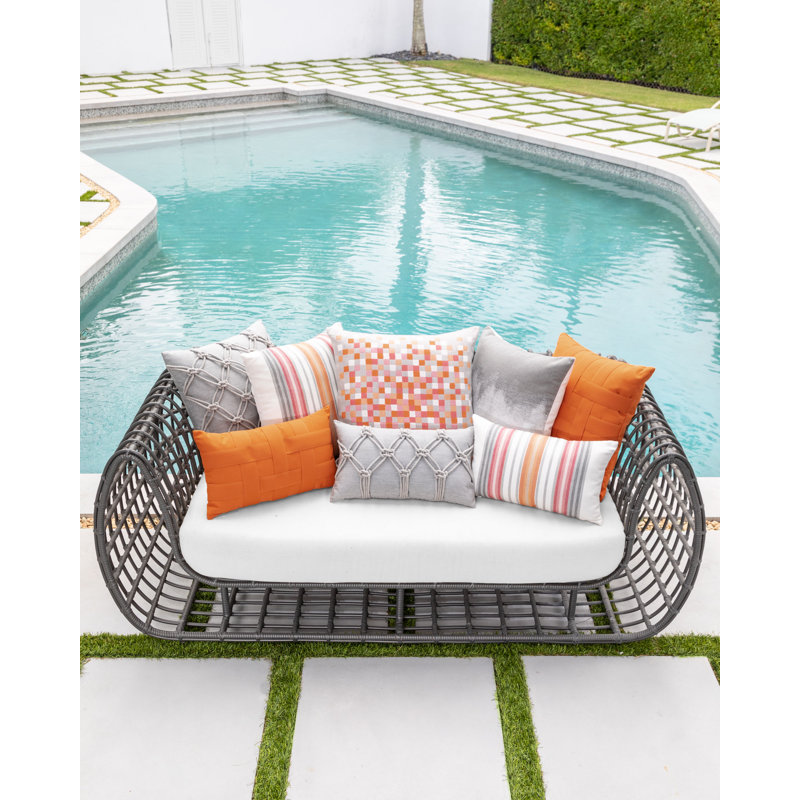 Lagoon Rectangular Indoor/Outdoor Pillow Cover & Insert, Acacia, Rectangular 12"H x 20"W