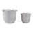 Planter Pots Stoneware And Ceramic Scalloped Edge Indoor Outdoor Home Garden Use Set Of 2 - 10", 7" Ivory