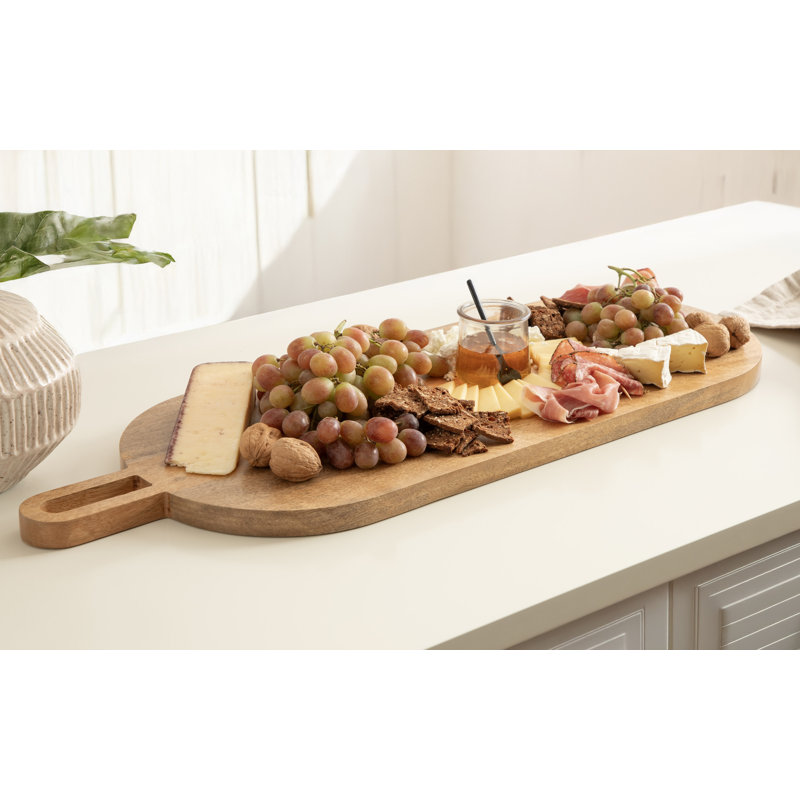 Solid Wood Capsule Serving Board, Beige