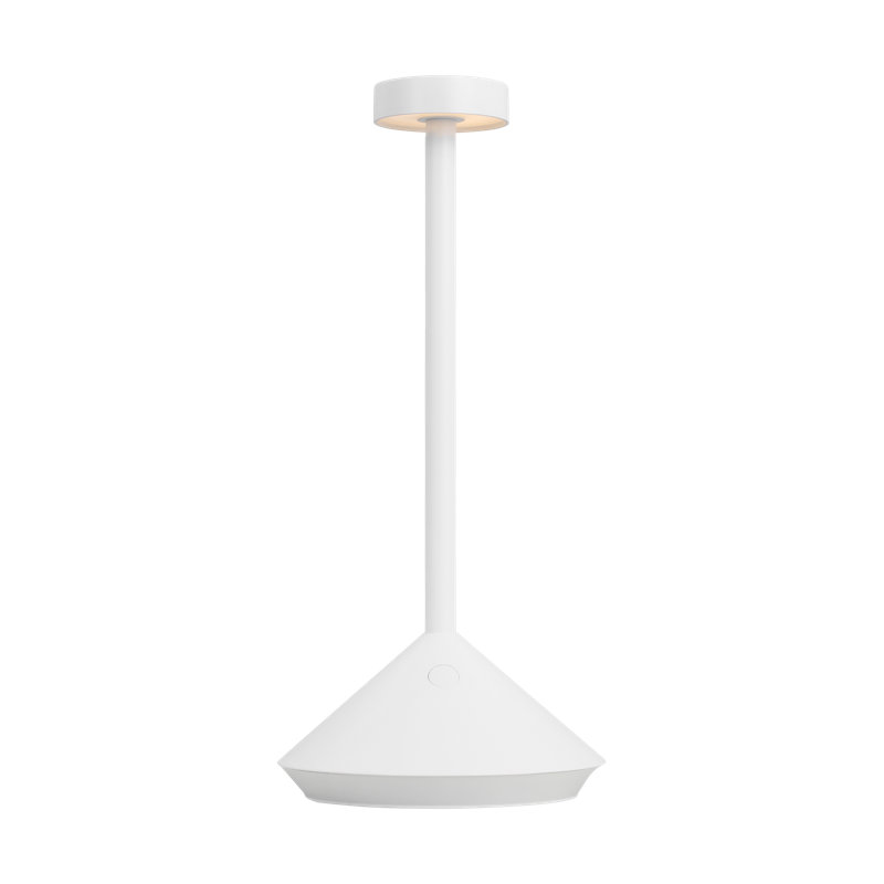 Moneta Short Accent Rechargeable Table Lamp, White