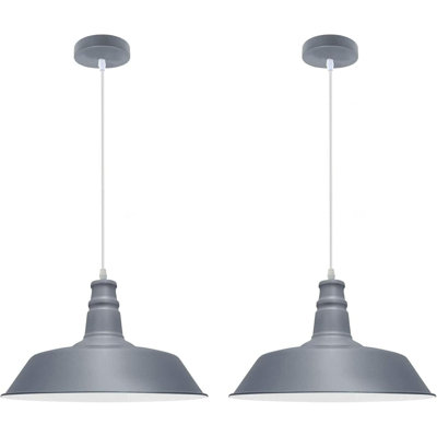1 - Light Grey Bowl Pendant