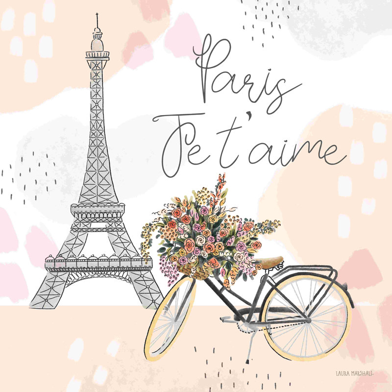 Sweet Paris II, H 36 po x l 36 po, Toile tendue, Non