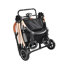 Poussette pour animaux de compagnie pour chiens et chats, poussette pour animaux 4 roues pliable détachable 2-en-1, pliable d'une seule main, panier de rangement, panier de transport amovible avec auvent (noir + doré)-134381359