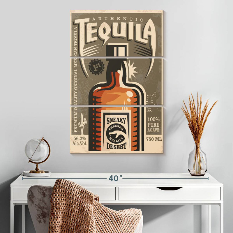 Tergel Retro Tequila Typography, 32" H x 20" W