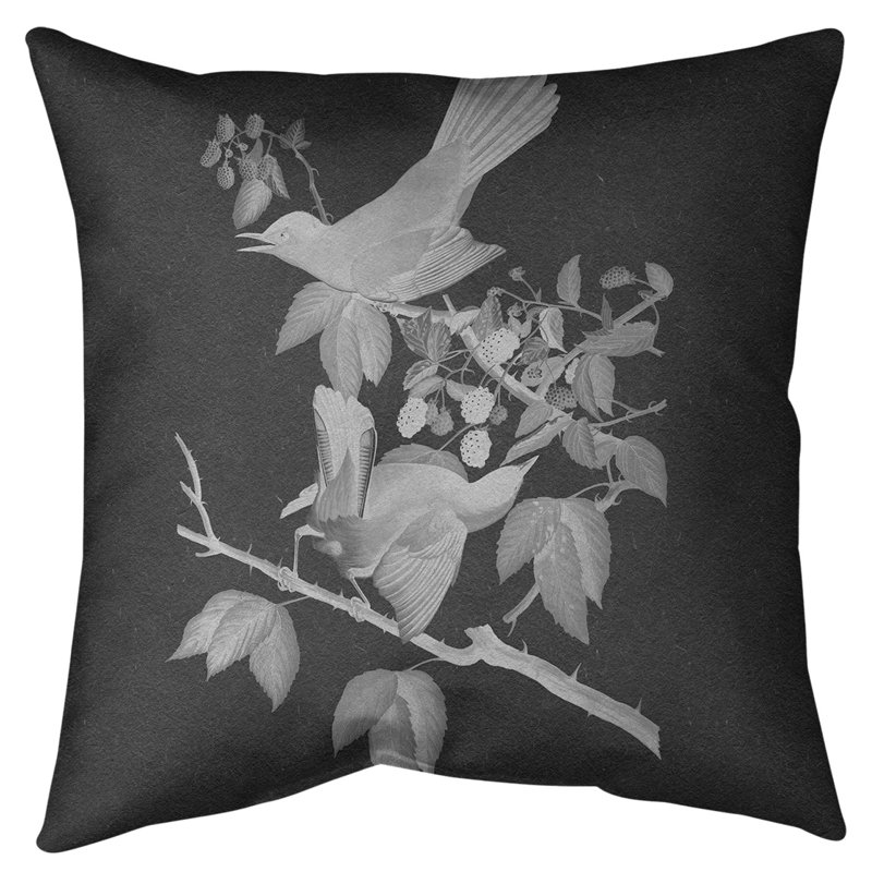 Coussin de sol pour chat avec oiseau John James Audubon-standard, 28 po x 28 po, Gris
